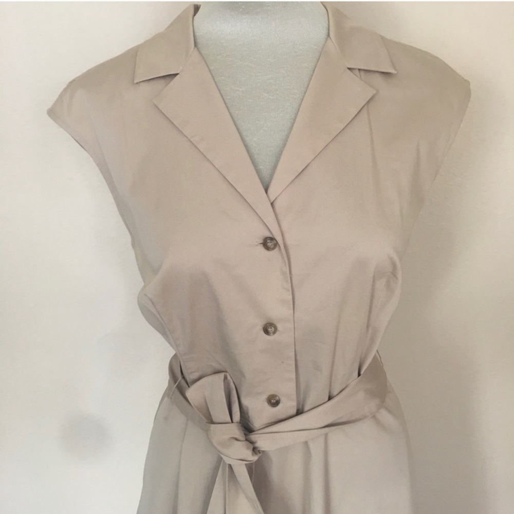 Ann Taylor khaki dress sz 12 - Picture 2 of 5